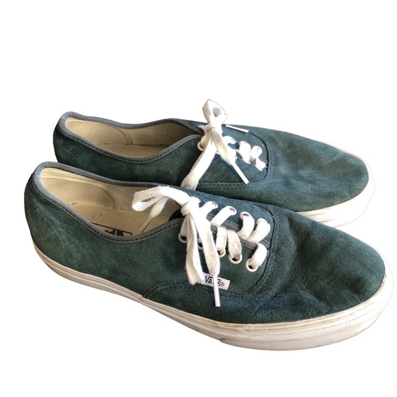 VANS Green Suede low-top Sneakers (size 9.0 Men/ 10.5 Women) - Picture 1 of 10